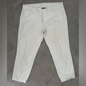 JCrew White Crop Chino Pants